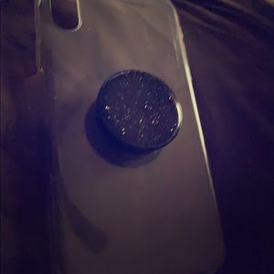 iPhone XR clear phone case with pop socket